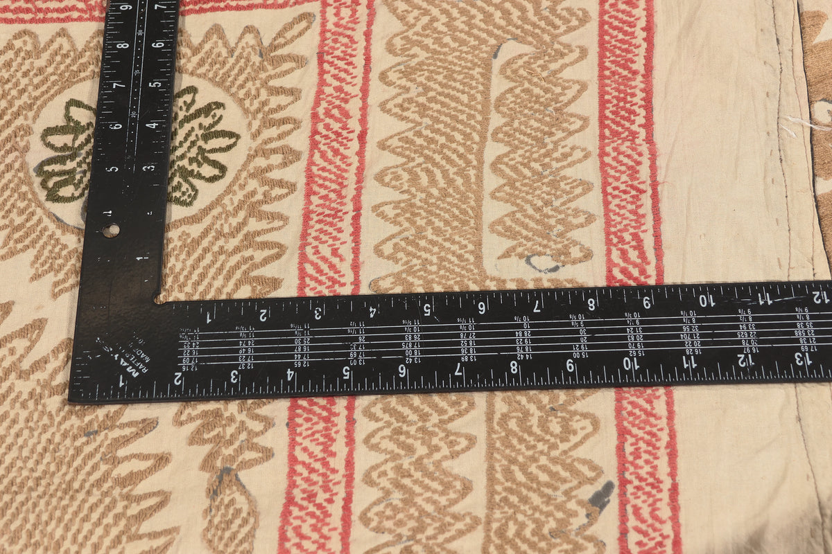8 x 12 - Brown Antique Uzbek Suzani Rug - 79838