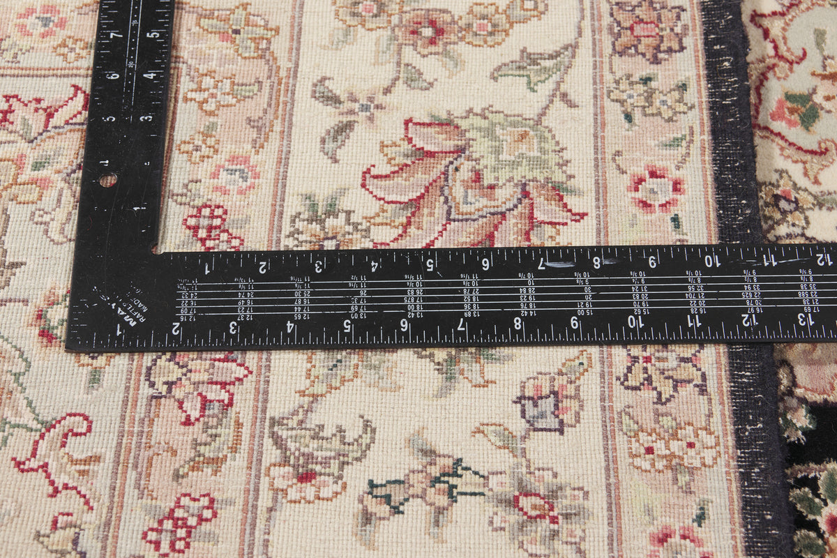 6 x 9 - Black Vintage Chinese Tabriz Rug - 79893