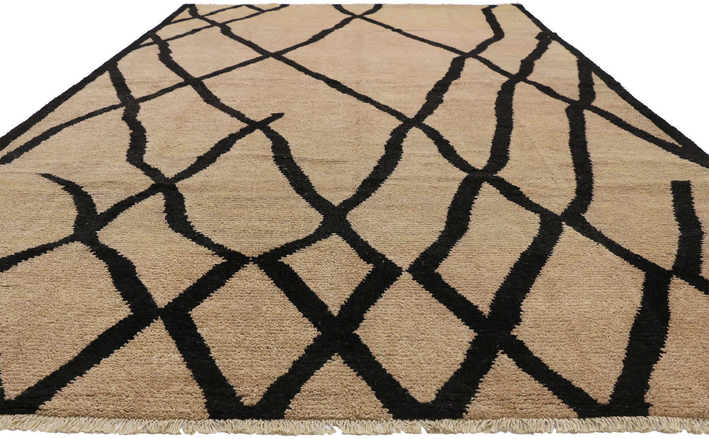 8 x 14 - White Pakistani Moroccan Rug - 80460
