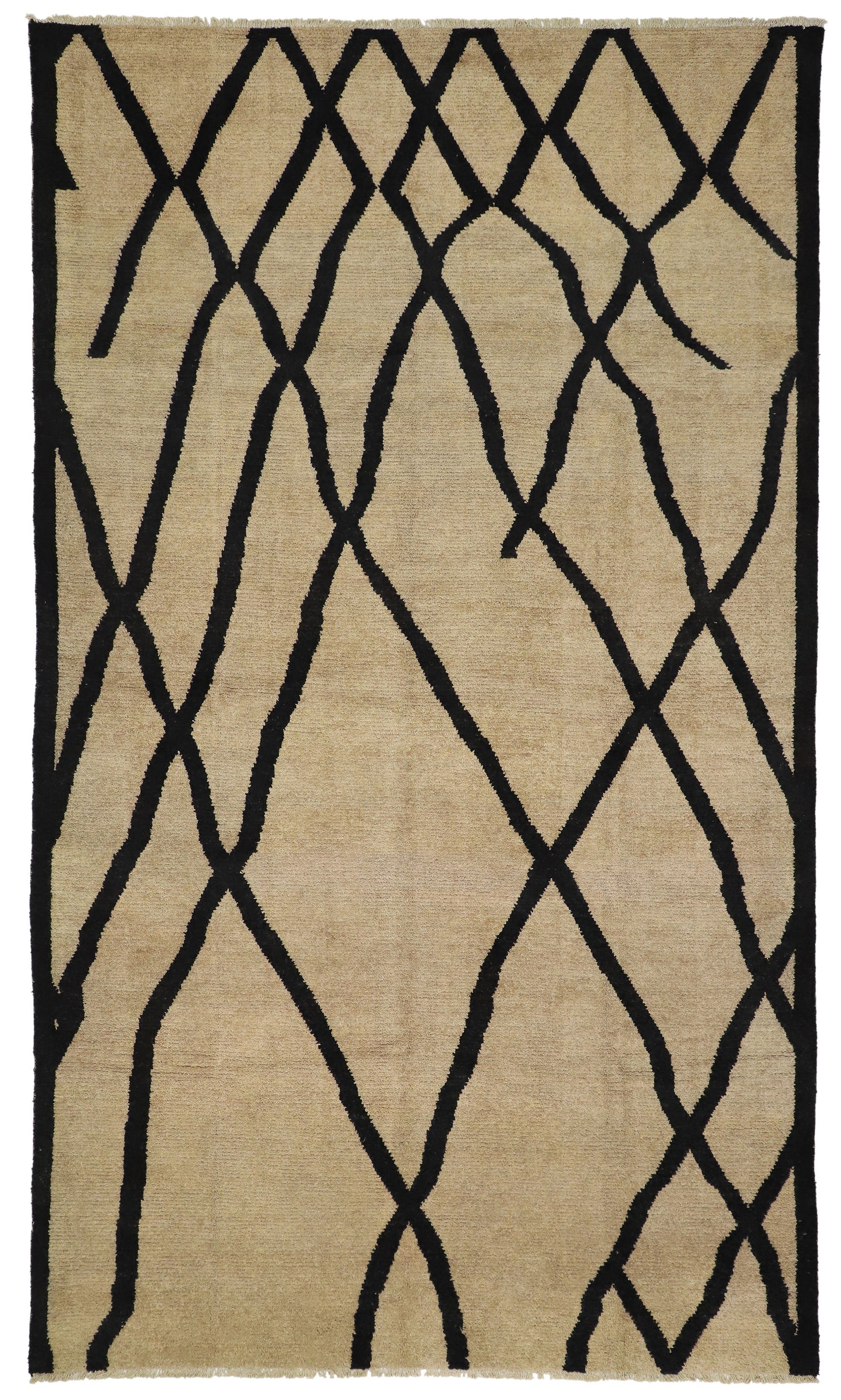 8 x 14 - White Pakistani Moroccan Rug - 80460