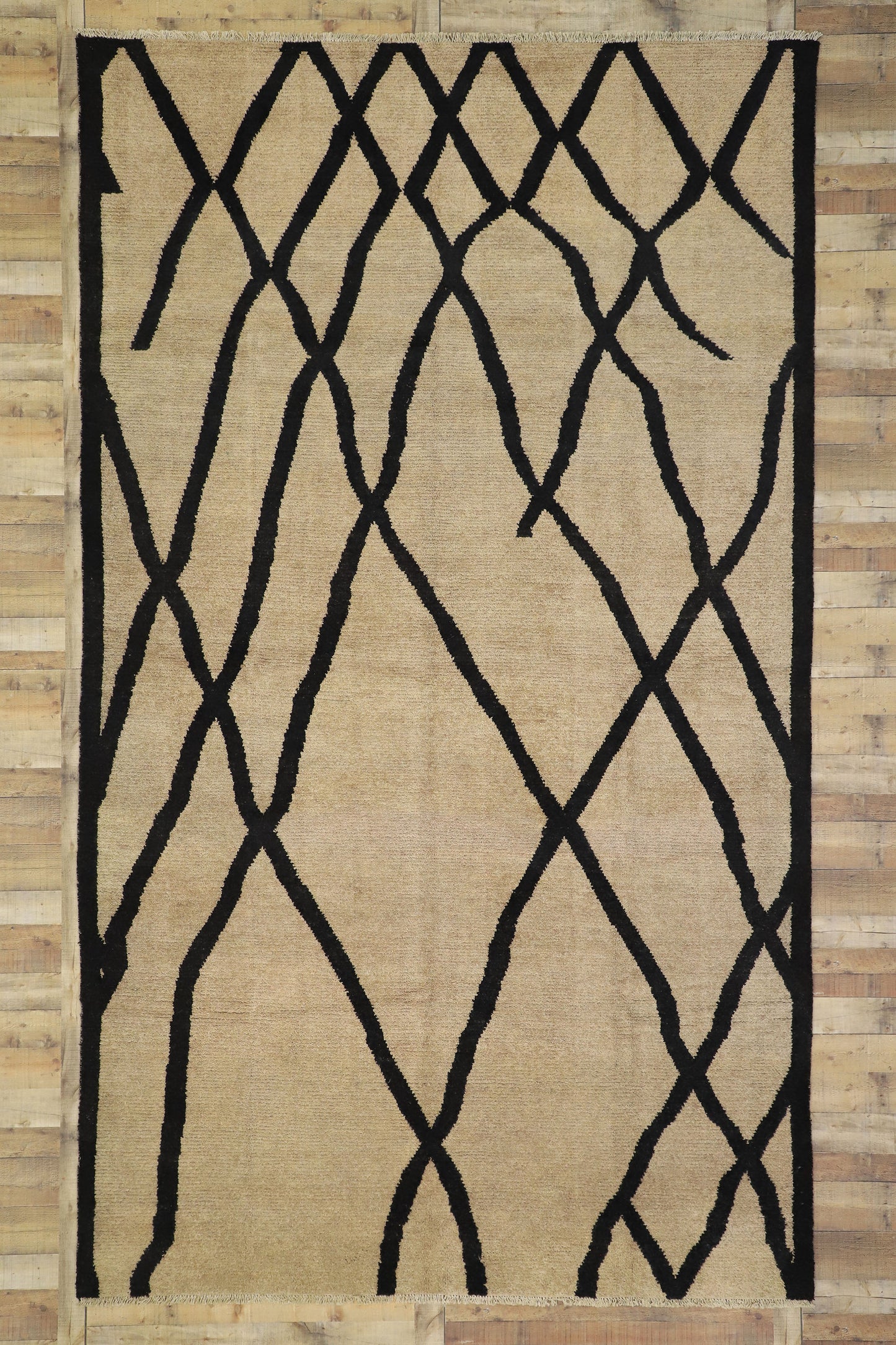 8 x 14 - White Pakistani Moroccan Rug - 80460