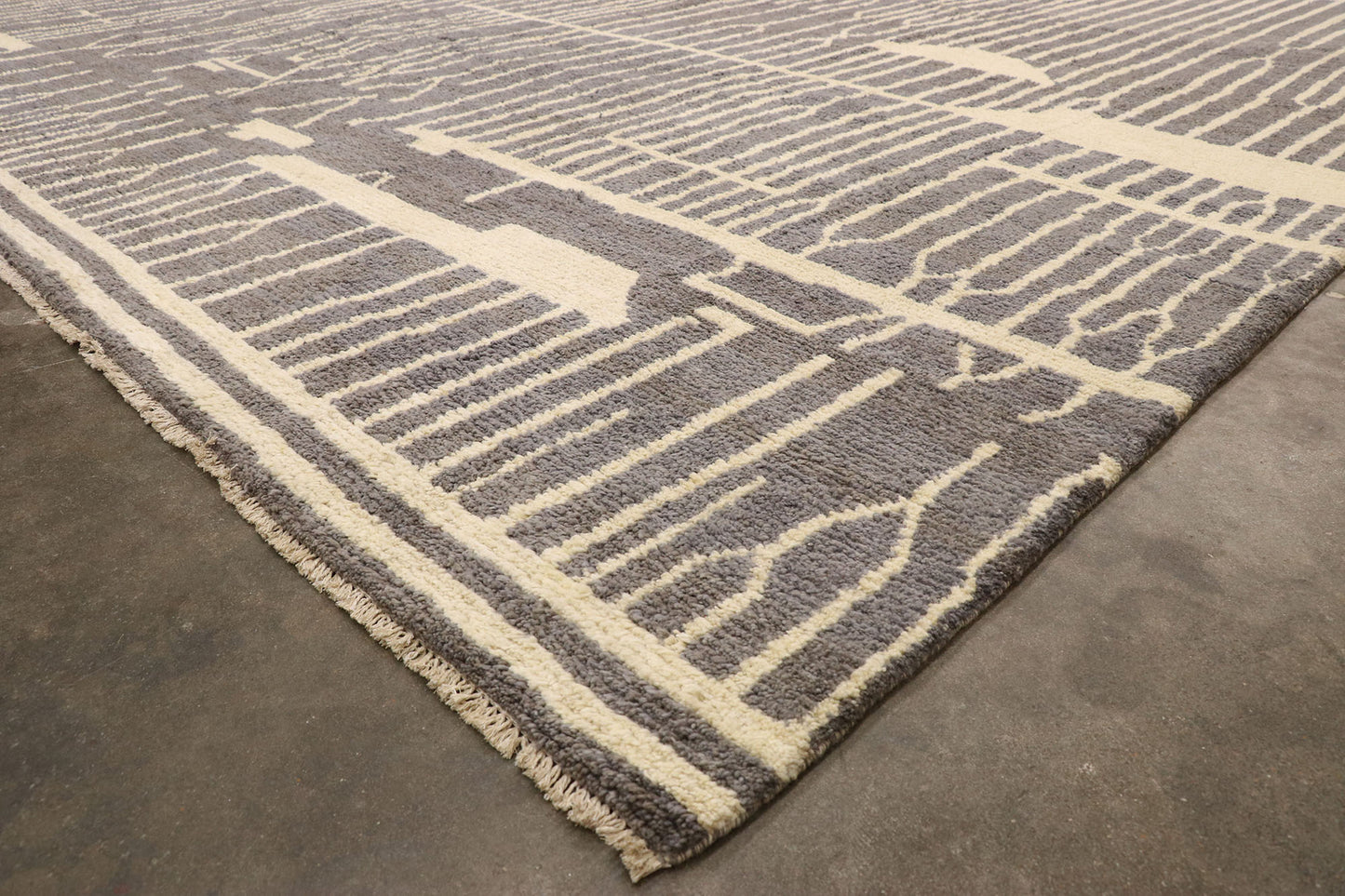 12 x 16 - Gray Pakistani Moroccan Rug - 80562