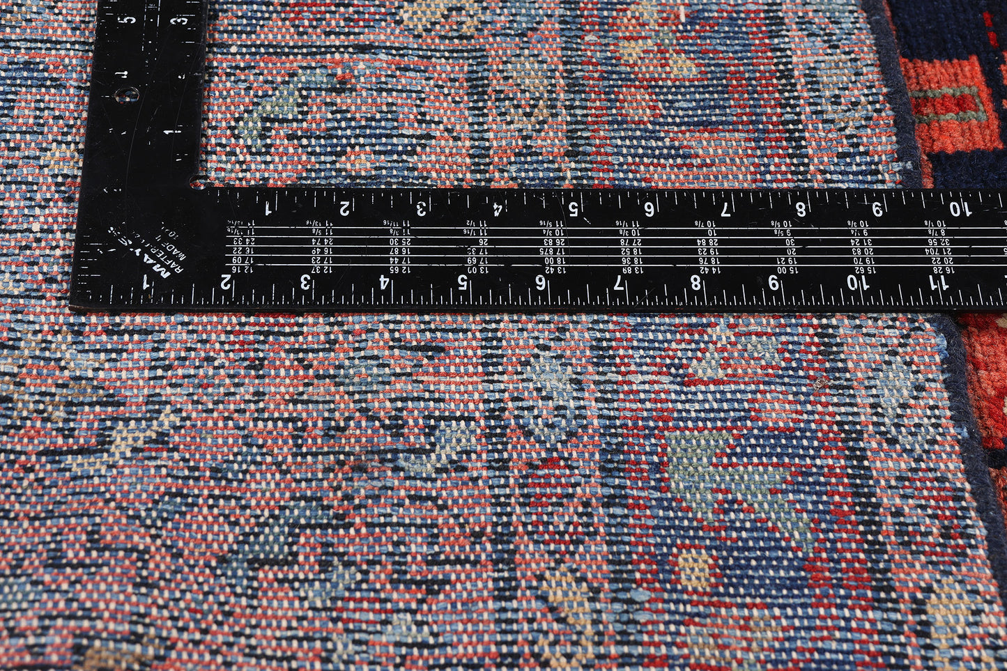 3 x 13 - Navy Blue Antique Malayer Rug - 90049