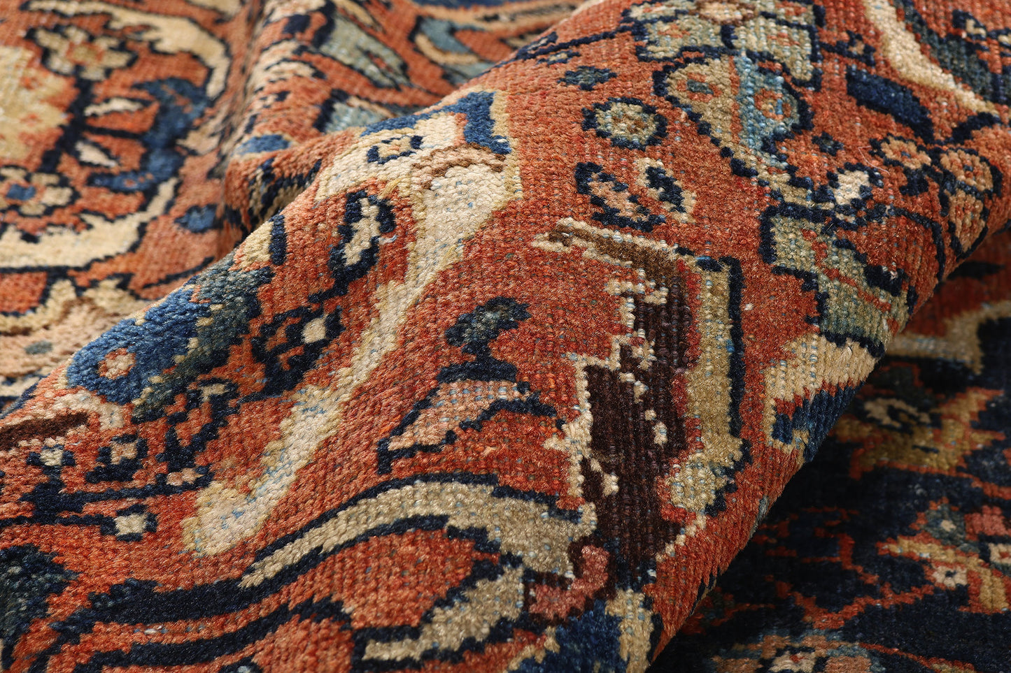 7 x 10 - Rust Antique Persian Mahal Rug - 90061