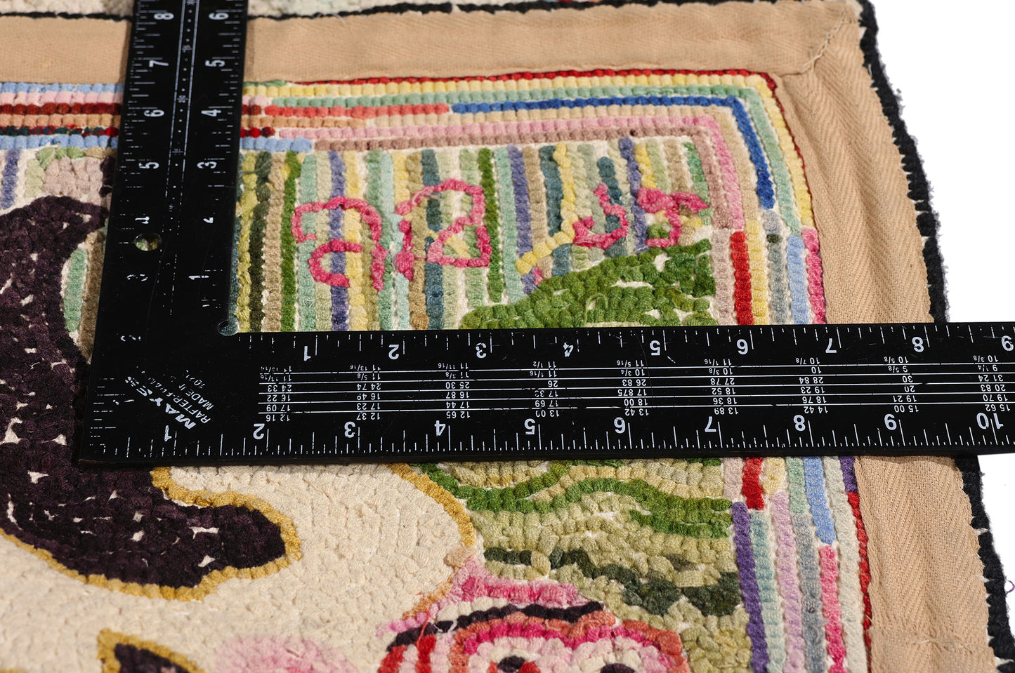 2 x 3 Vintage Gloucester Old Spot Pig Hooked Rug 79267