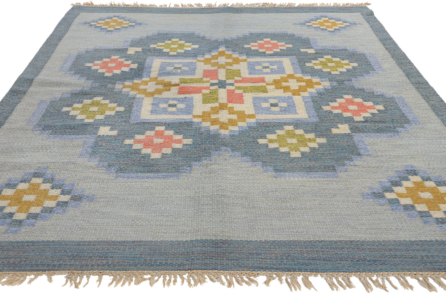 5 x 8 Anna-Greta Sjoqvist Vintage Swedish Rollakan Rug 79060