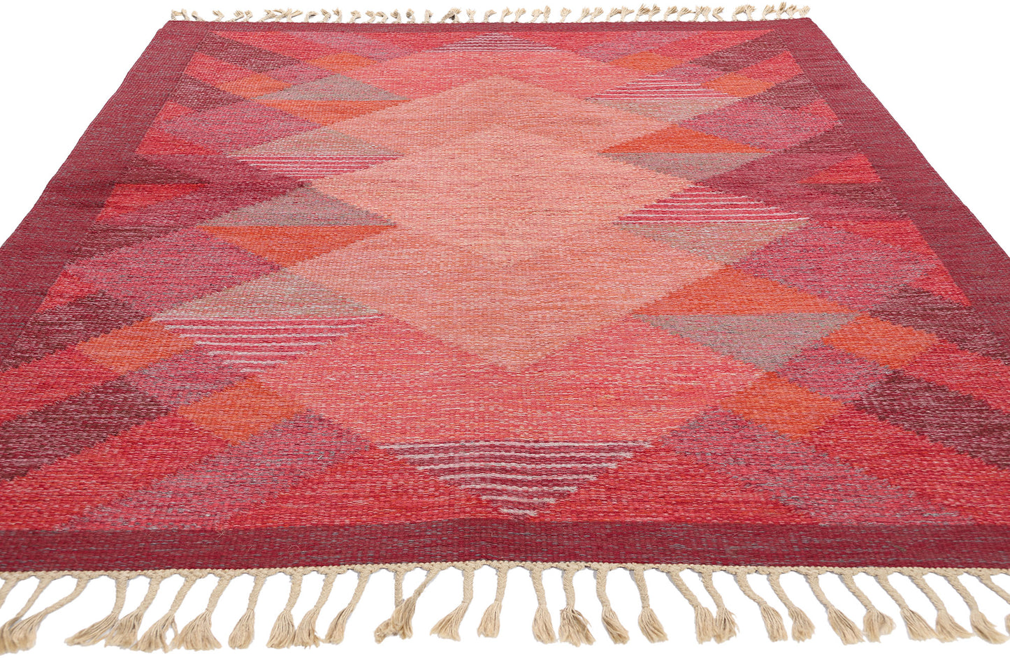 5 x 8 Anna Johanna Angstrom Vintage Swedish Rollakan Rug 79062