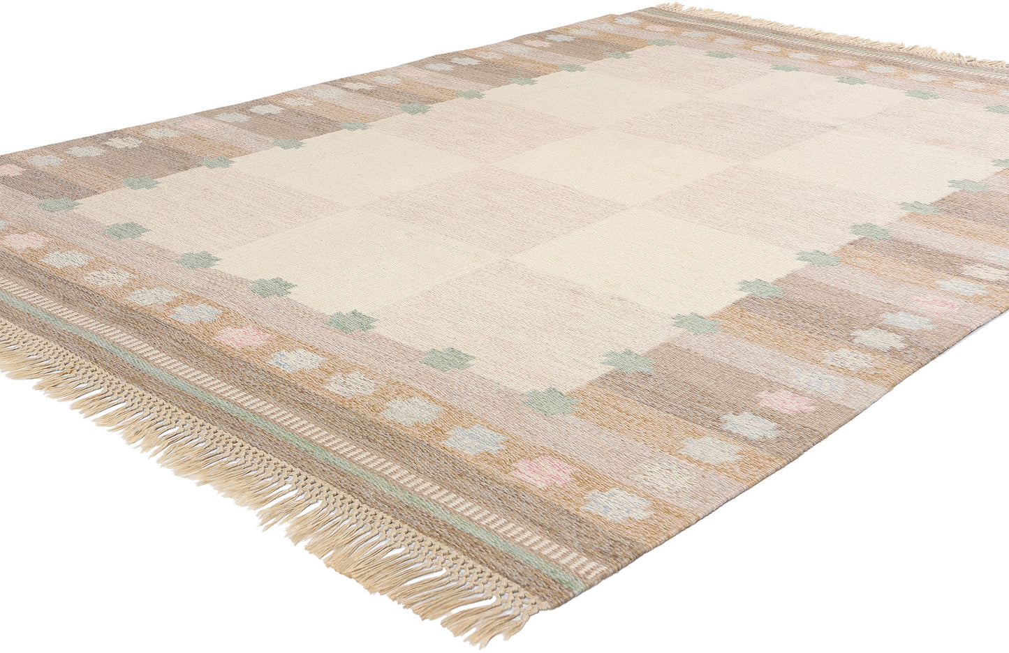 5 x 8 Anna Johanna Angstrom Vintage Swedish Rollakan Rug 79028