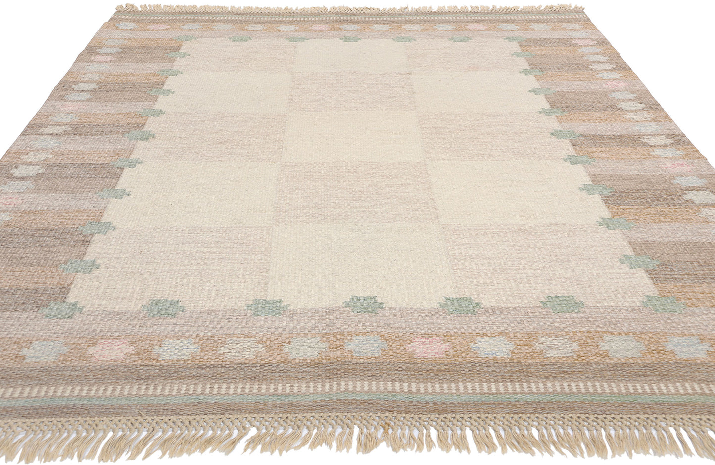 5 x 8 Anna Johanna Angstrom Vintage Swedish Rollakan Rug 79028