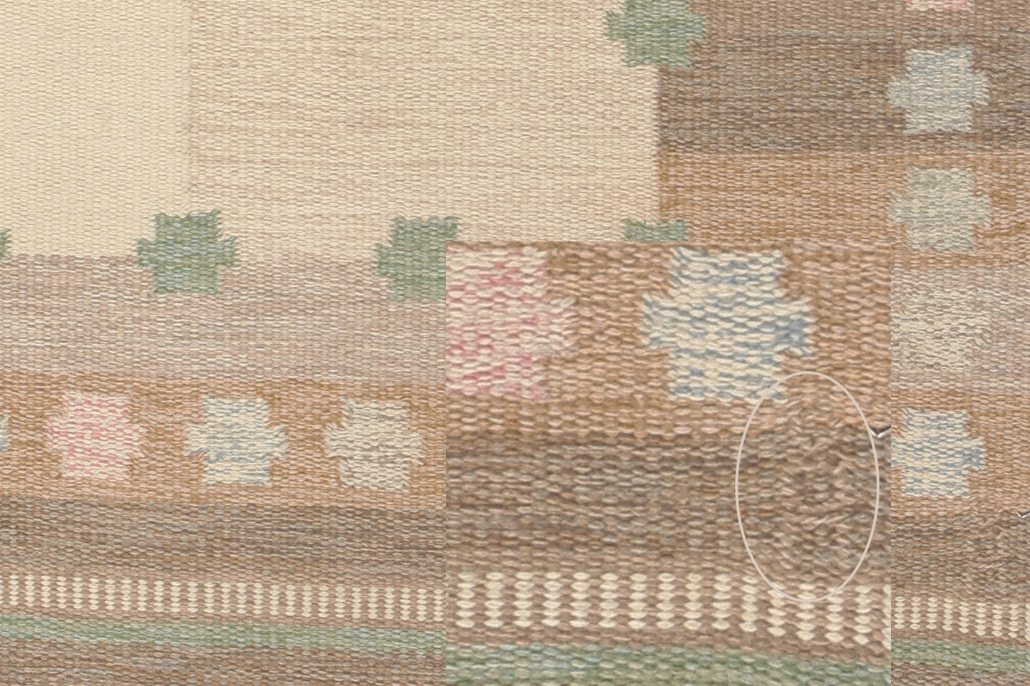 5 x 8 Anna Johanna Angstrom Vintage Swedish Rollakan Rug 79028