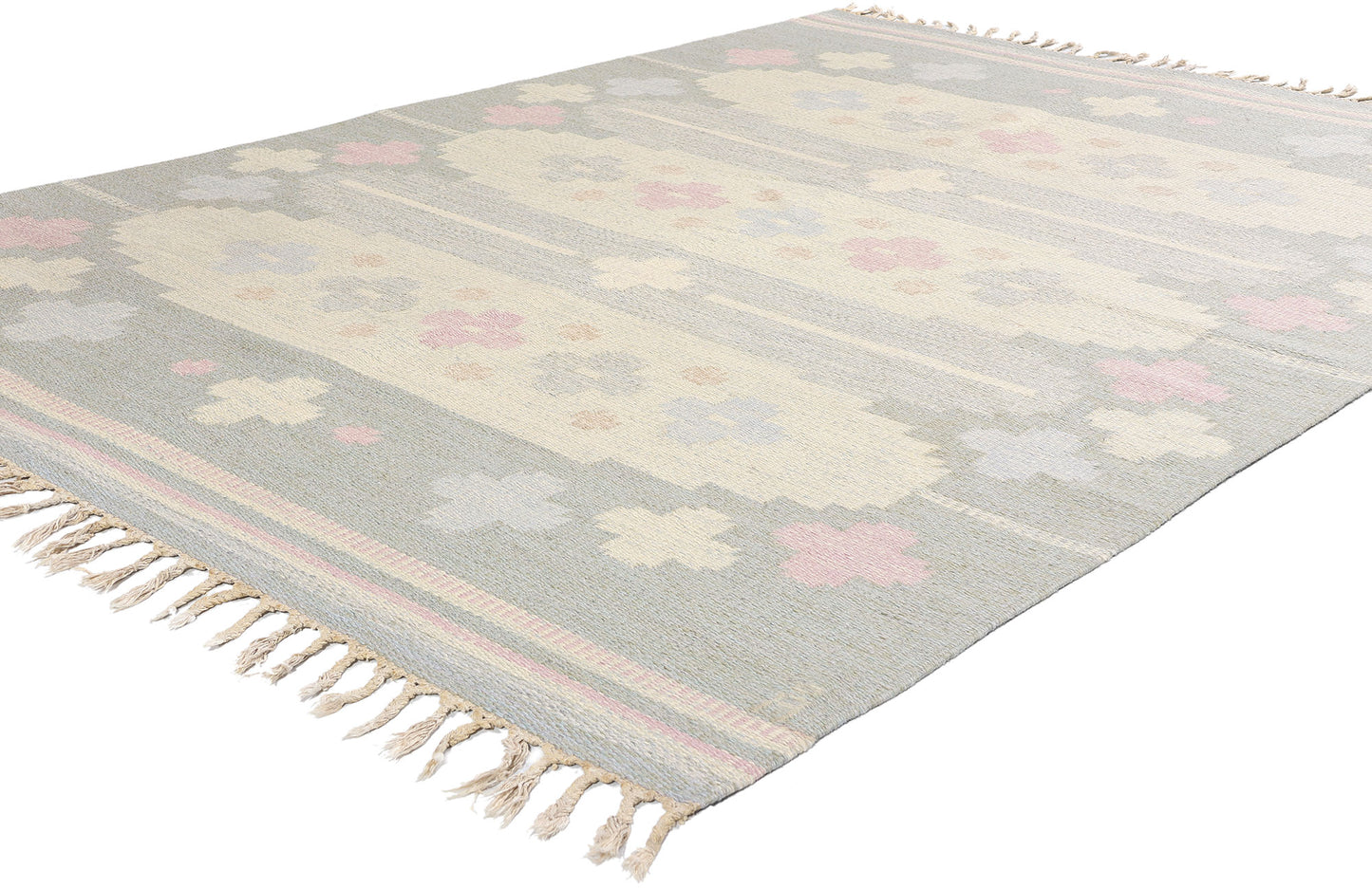 5 x 8 Anna Johanna Angstrom Vintage Swedish Rollakan Rug 79046