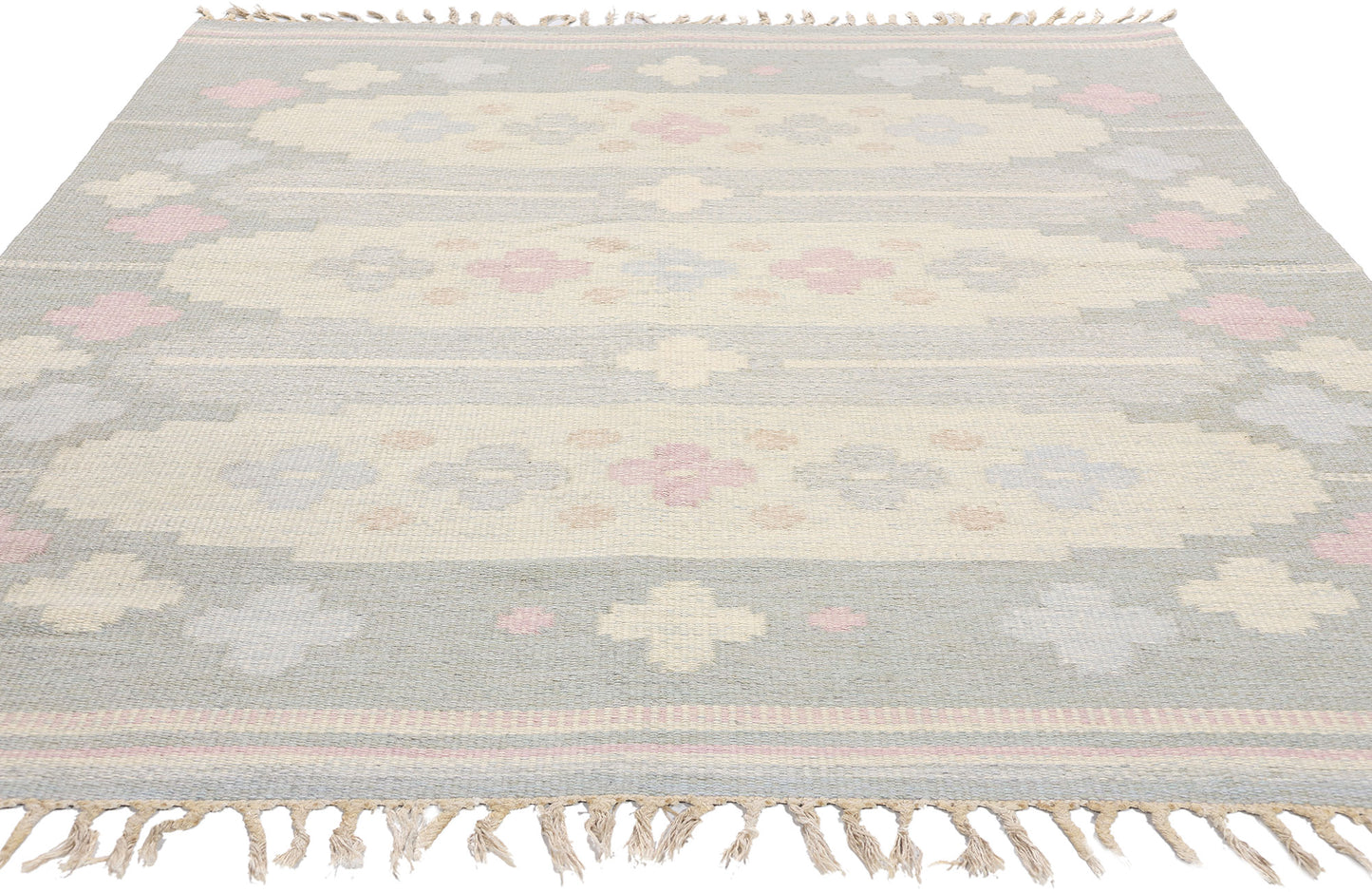 5 x 8 Anna Johanna Angstrom Vintage Swedish Rollakan Rug 79046