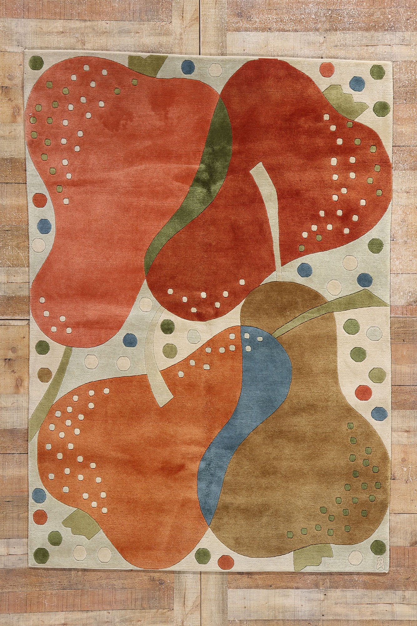5 x 7 Anna Johanna Angstrom Vintage Swedish Pile Rug 79066