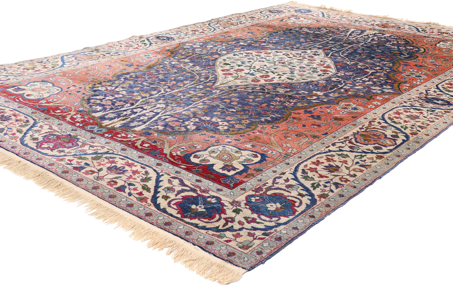 6 x 9 Antique Indian Tree of Life Agra Rug 79249