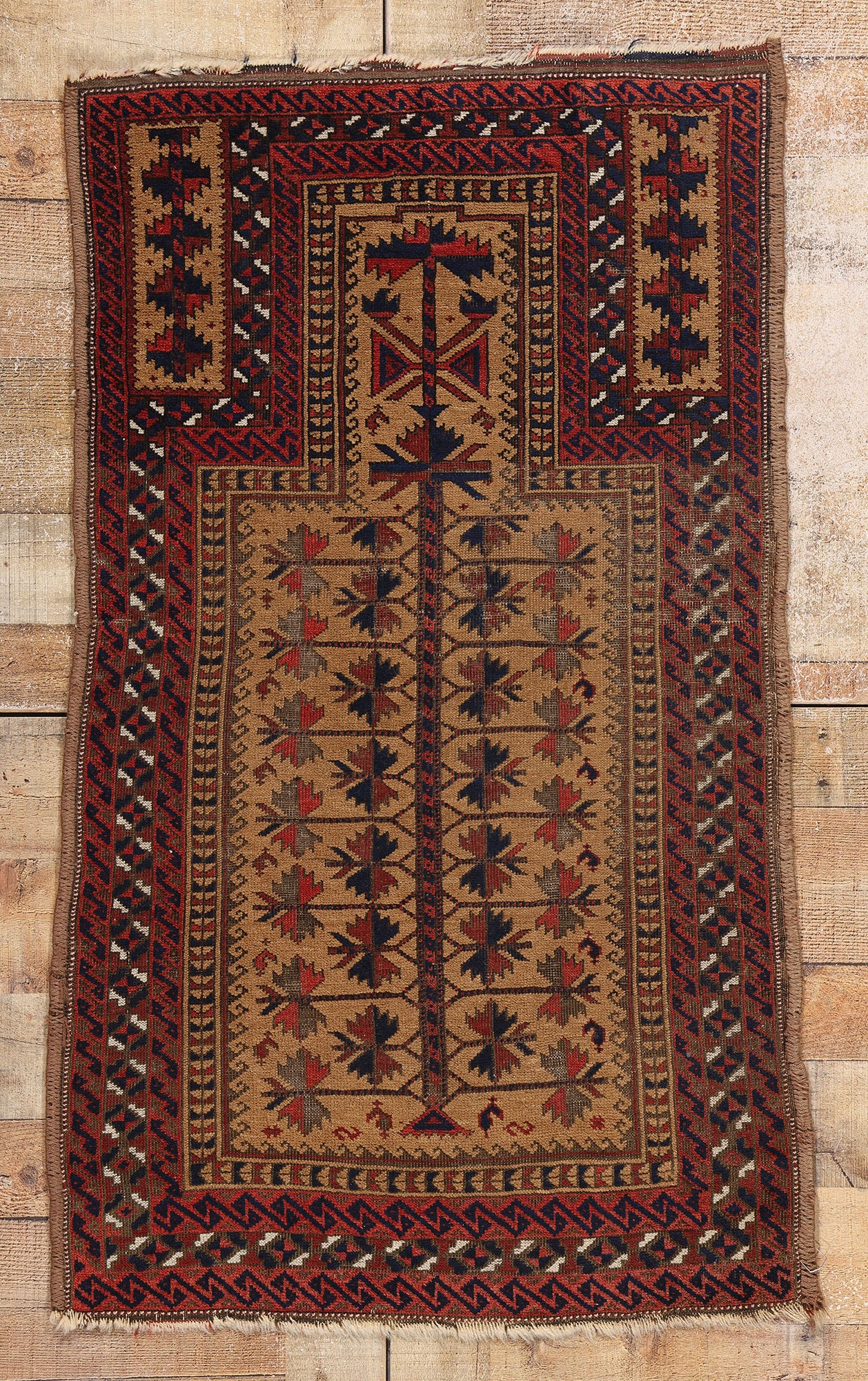 2 x 4 Antique Afghan Baluch Prayer Rug 78988
