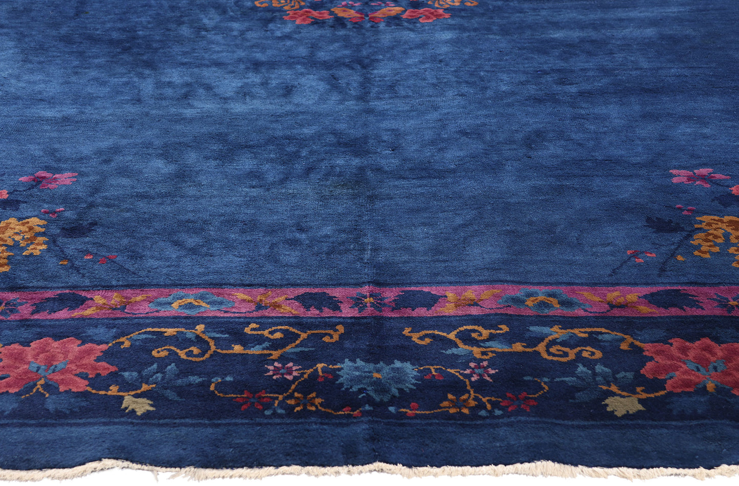 9 x 12 Antique Blue Chinese Peking Rug 79217