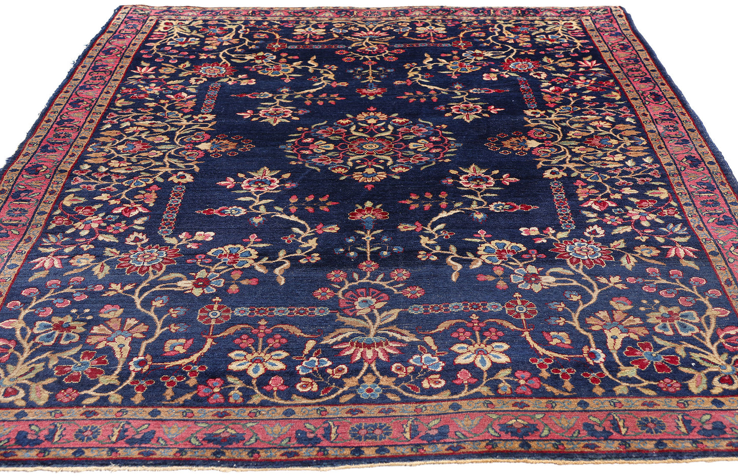 4 x 6 Antique Persian Kerman Rug 79258