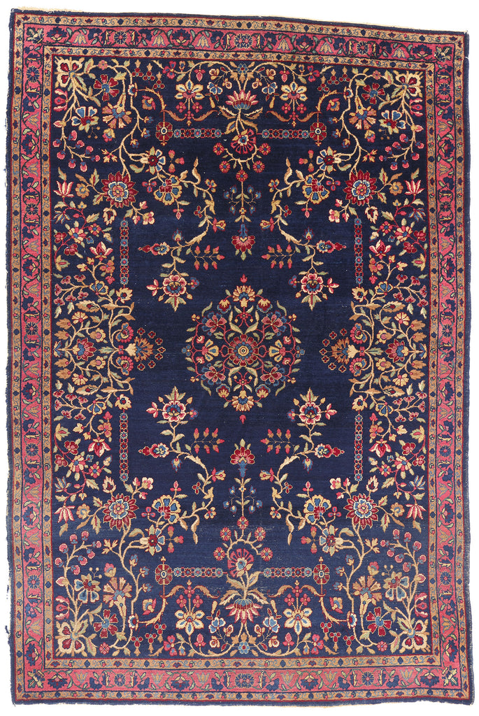 4 x 6 Antique Persian Kerman Rug 79258