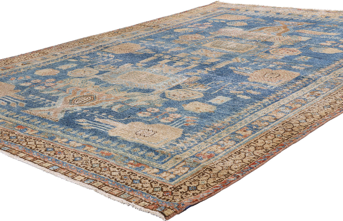 6 x 8 Blue Antique Persian Koliai Rug 61389