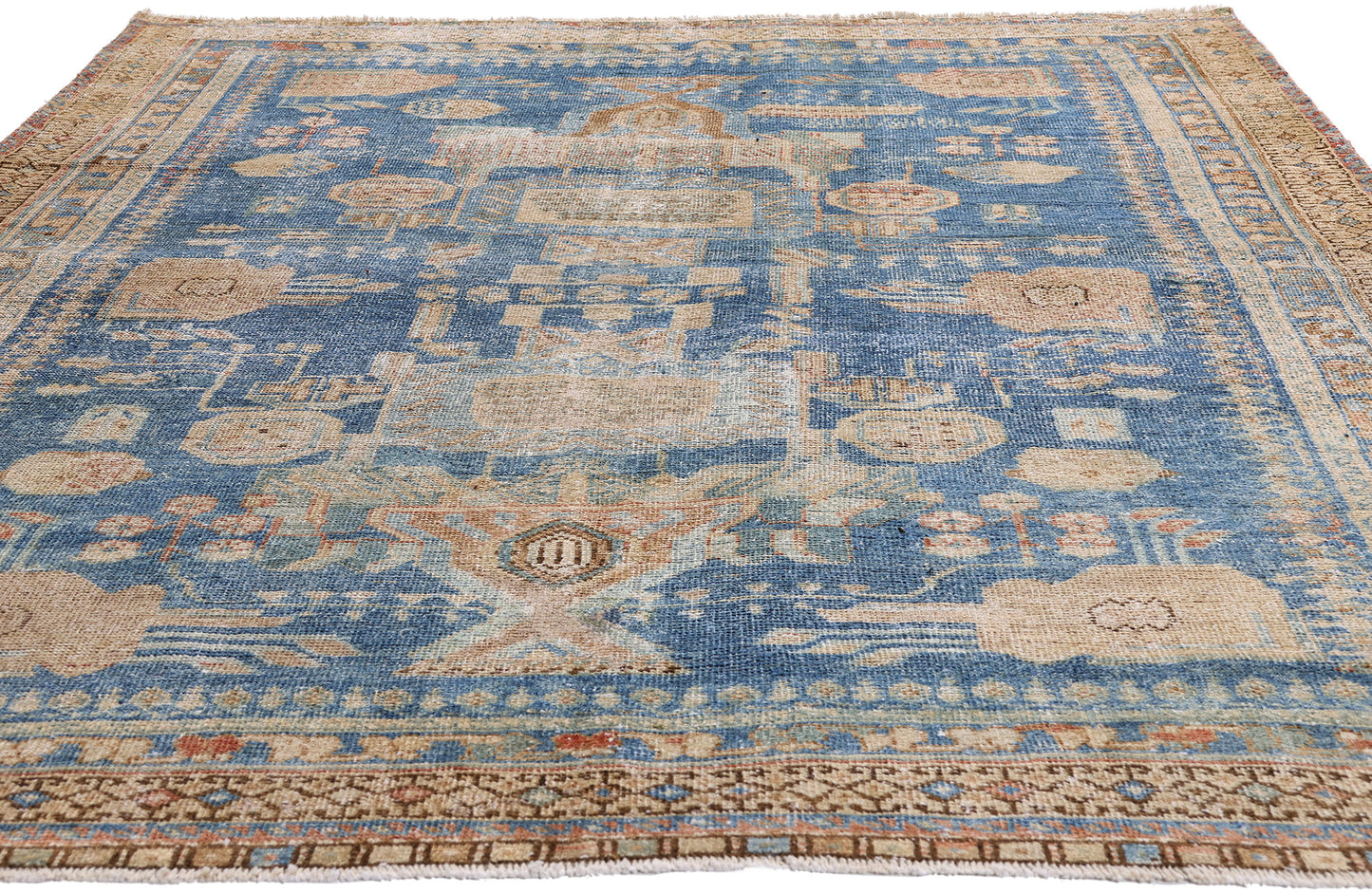 6 x 8 Blue Antique Persian Koliai Rug 61389
