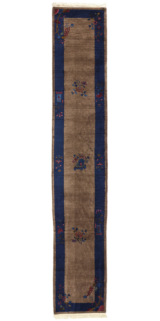 3 x 14 Antique Chinese Peking Rug 78200