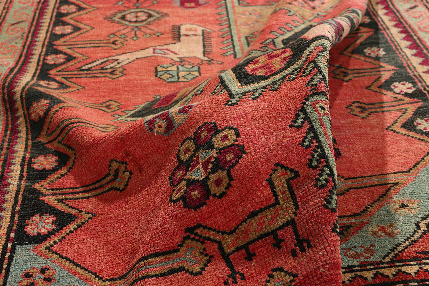 4 x 9 Antique Caucasian Karabagh Rug 79247