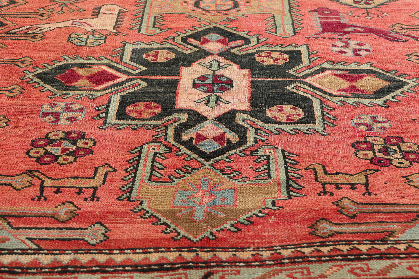 4 x 9 Antique Caucasian Karabagh Rug 79247