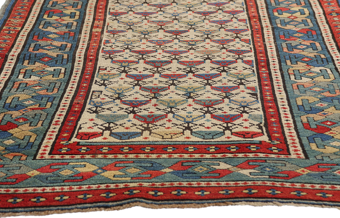 3 x 5 Ivory Antique Caucasian Shirvan Prayer Rug 79325