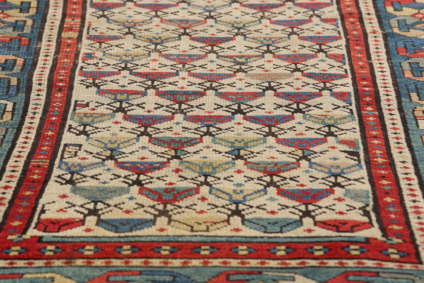 3 x 5 Ivory Antique Caucasian Shirvan Prayer Rug 79325