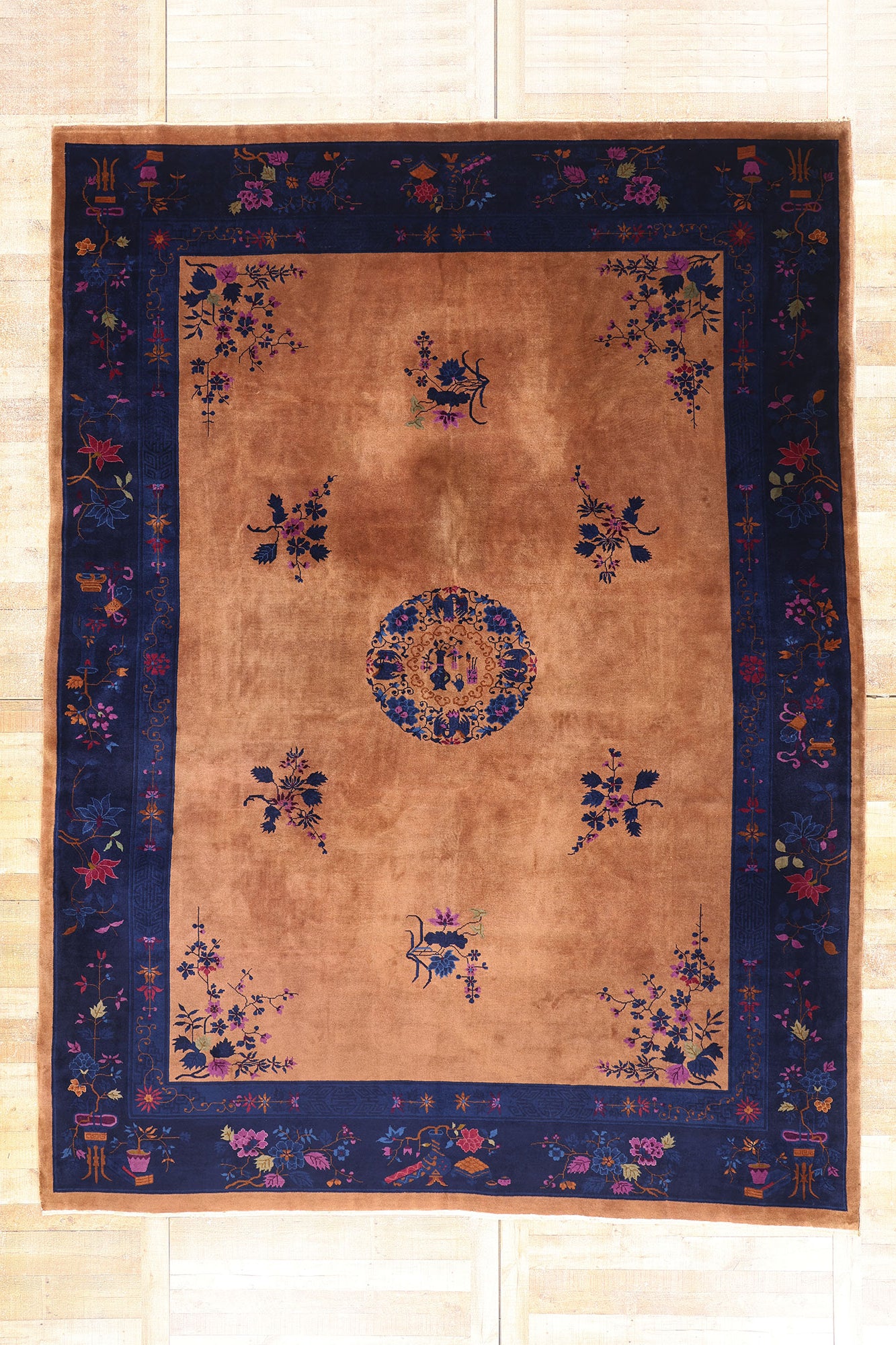 10 x 13 Antique Chinese Art Deco Rug 79192