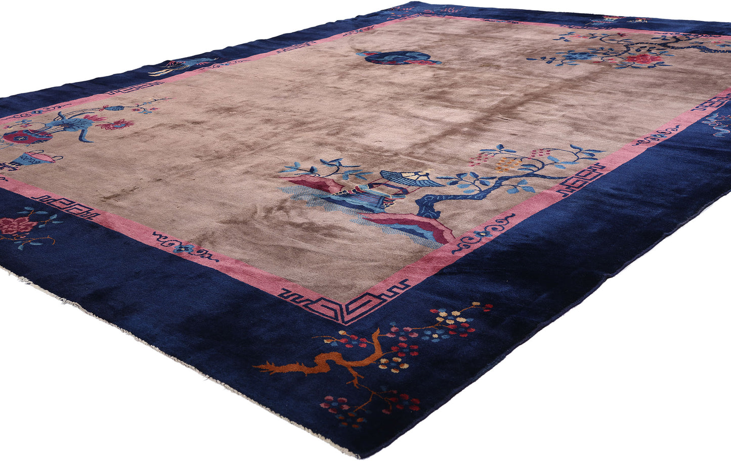 9 x 11 Antique Chinese Art Deco Rug 79268