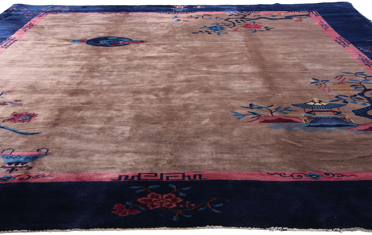 9 x 11 Antique Chinese Art Deco Rug 79268