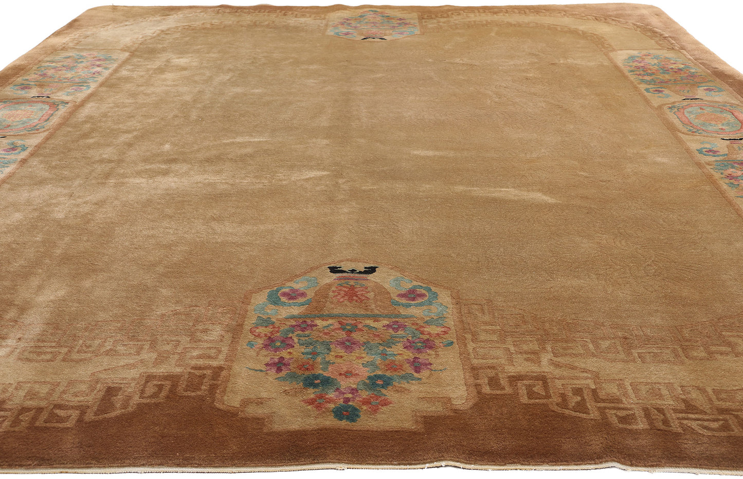 9 x 12 Antique Chinese Art Deco Rug 78989