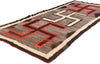 3 x 8 Antique Crystal Whirling Log Navajo Rug 78928