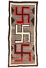 3 x 8 Antique Crystal Whirling Log Navajo Rug 78928