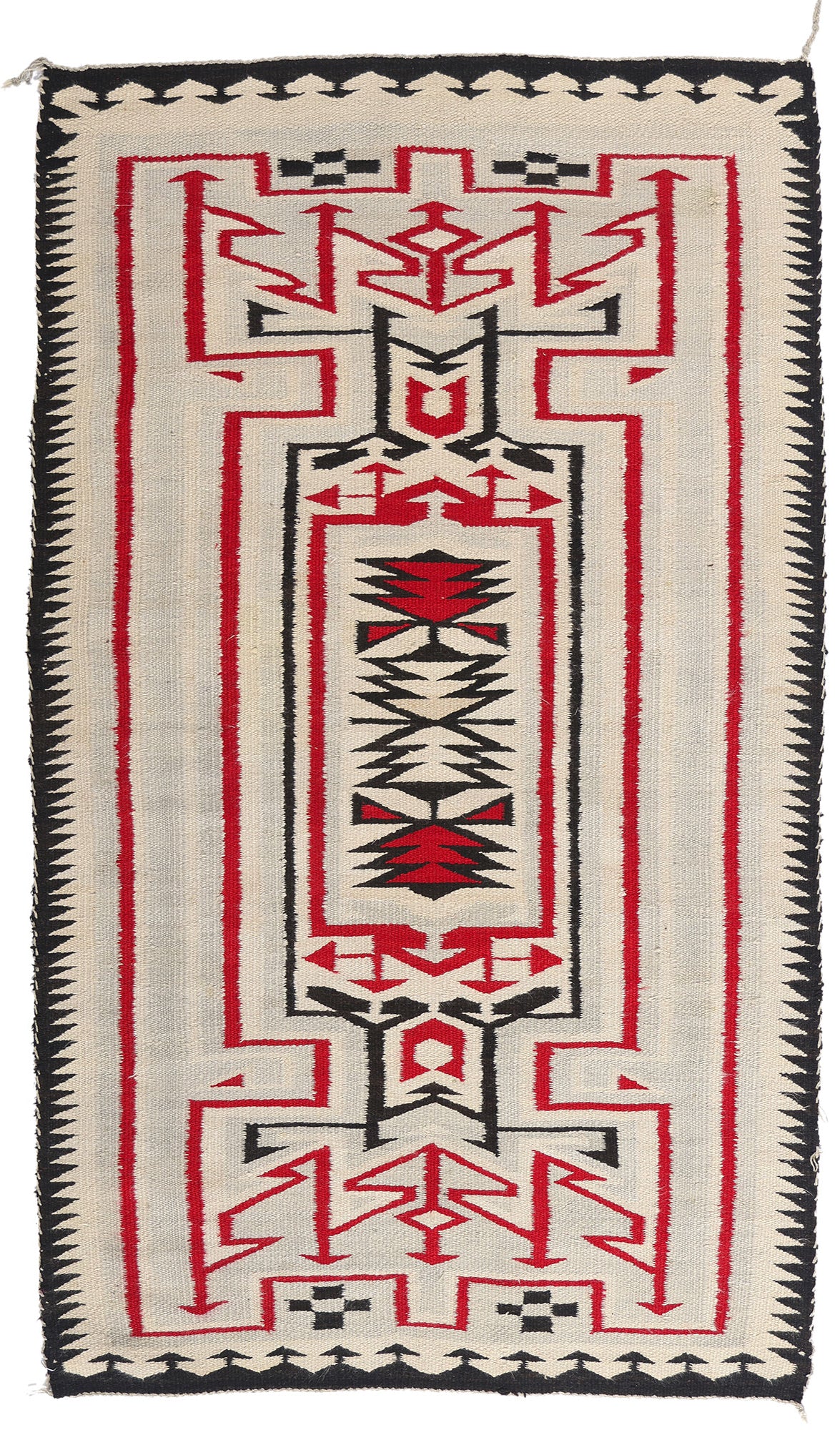 4 x 6 Ivory Antique Crystal Navajo Rug 79297