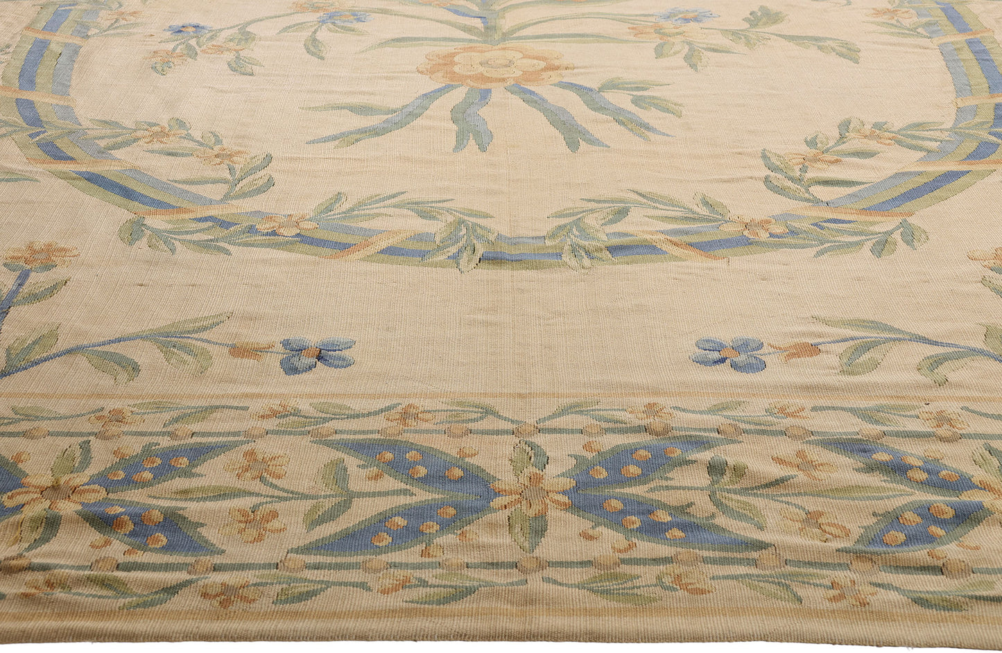 12 x 17 Antique French Aubusson Rug 79292