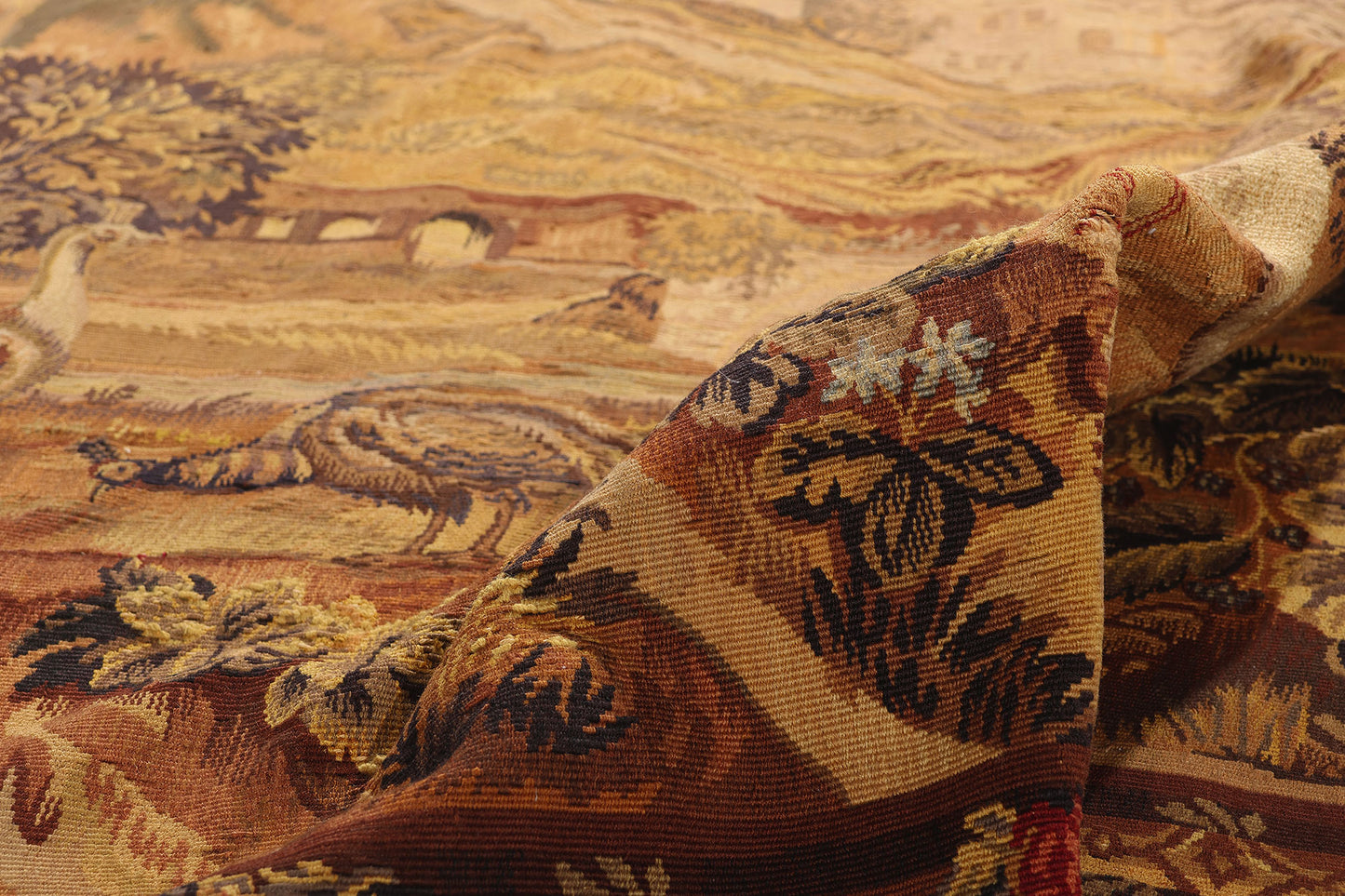 6 x 9 Antique French Aubusson Tapestry 79208