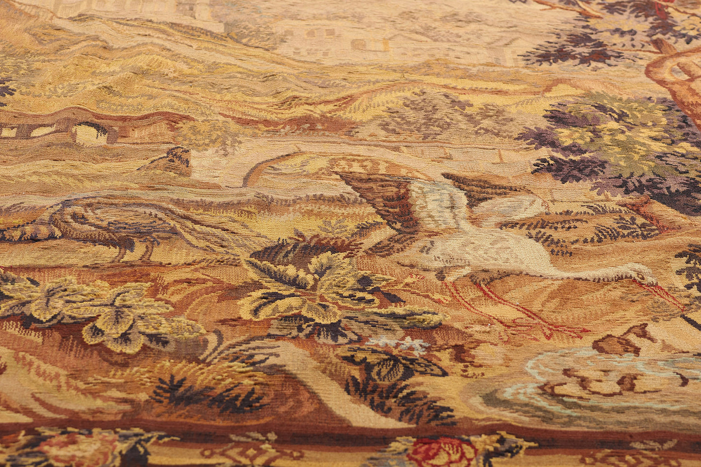 6 x 9 Antique French Aubusson Tapestry 79208