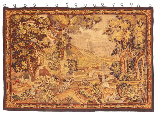 6 x 9 Antique French Aubusson Tapestry 79208