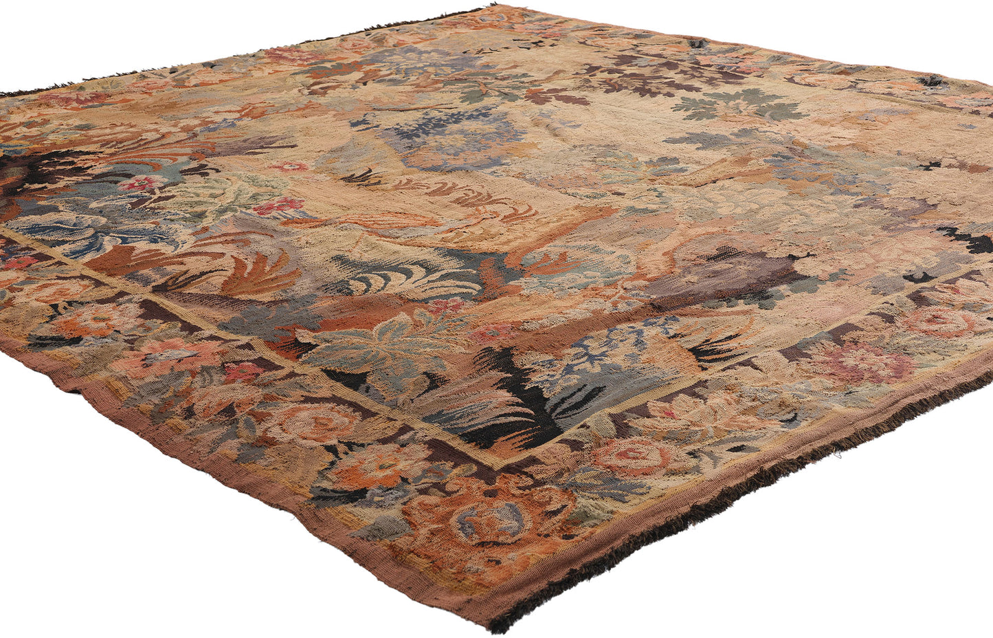 7 x 8 Antique French Aubusson Tapestry 79194