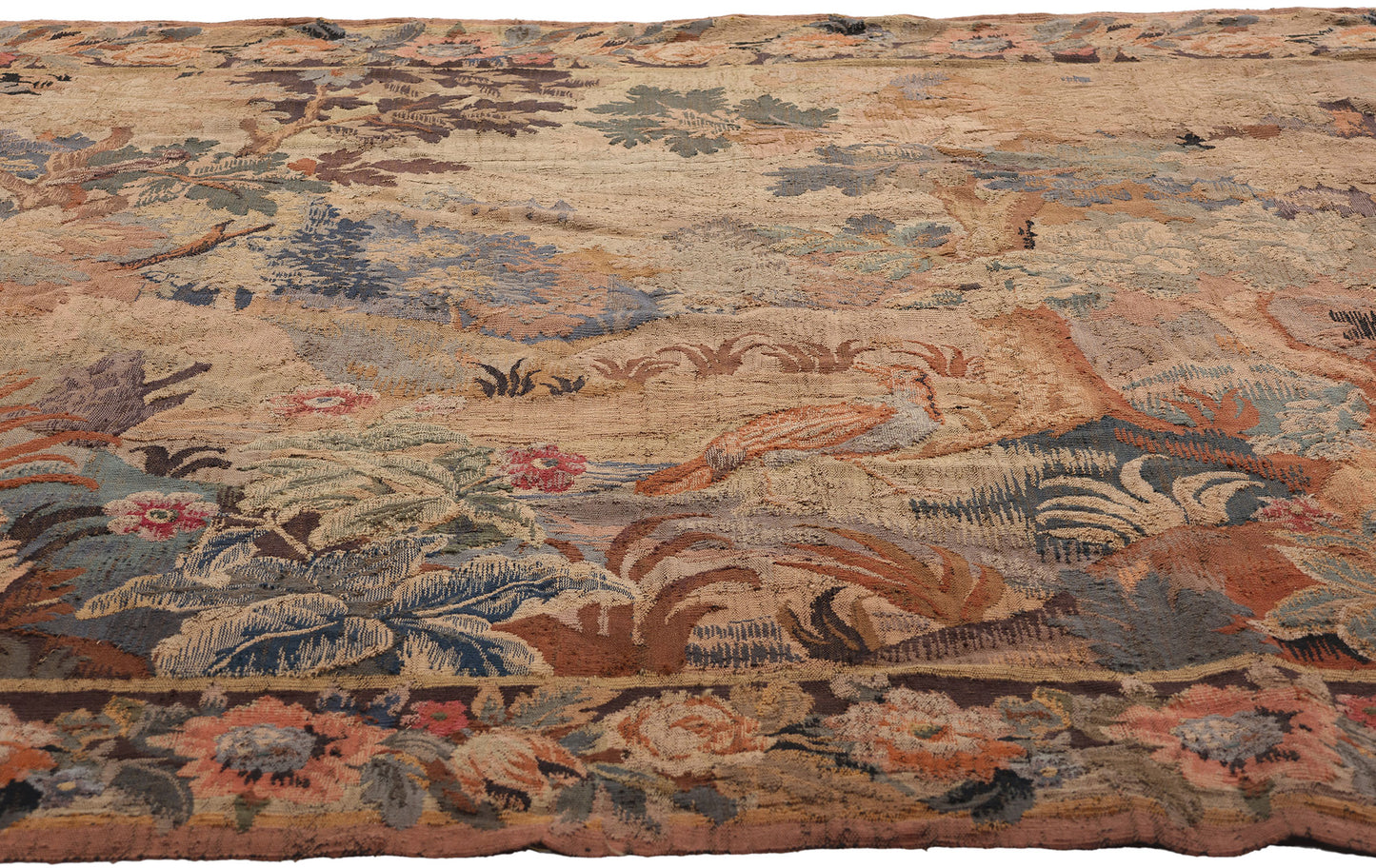 7 x 8 Antique French Aubusson Tapestry 79194