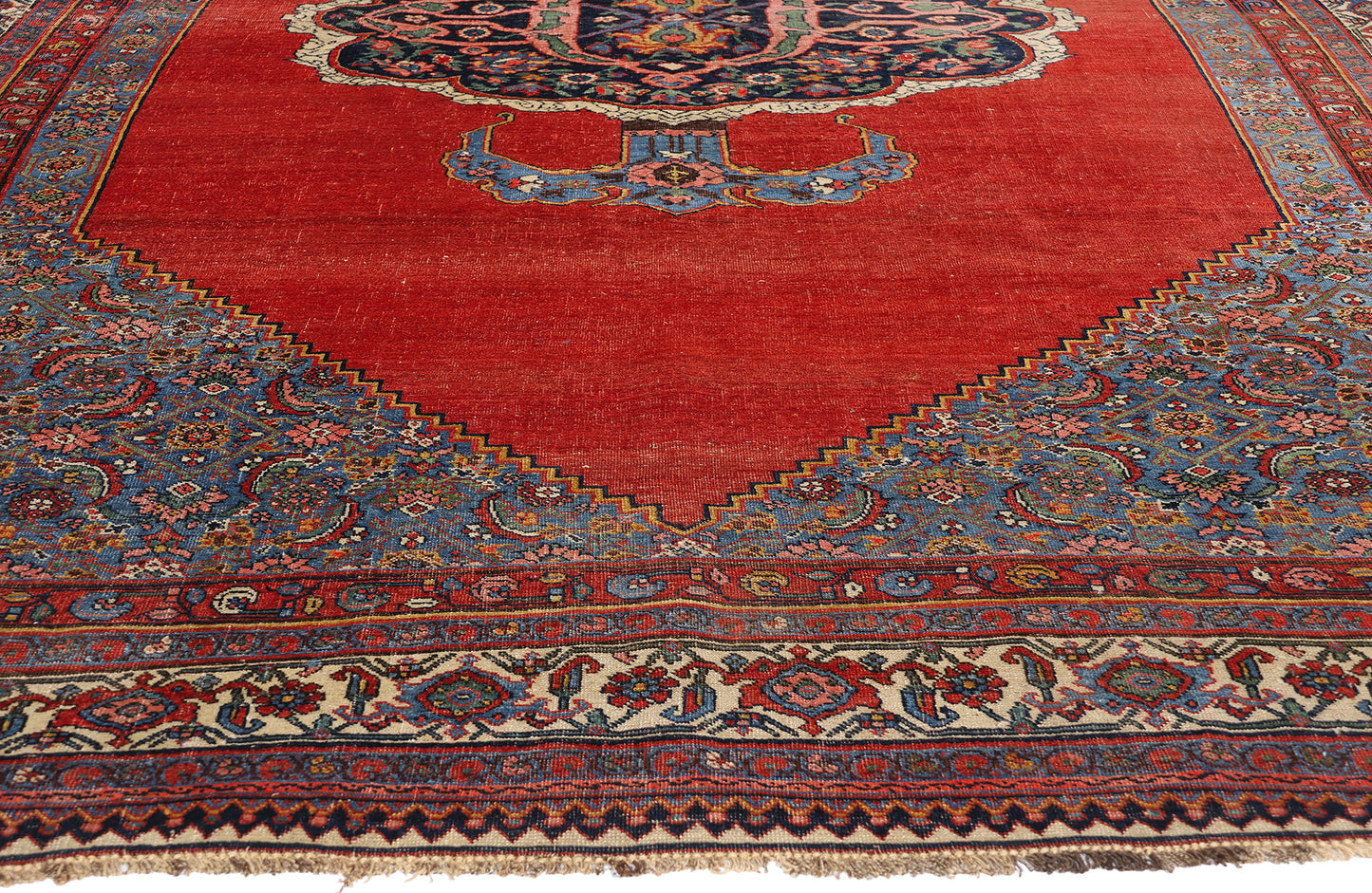 7 x 12 Antique Persian Halvai Bijar Rug 79080