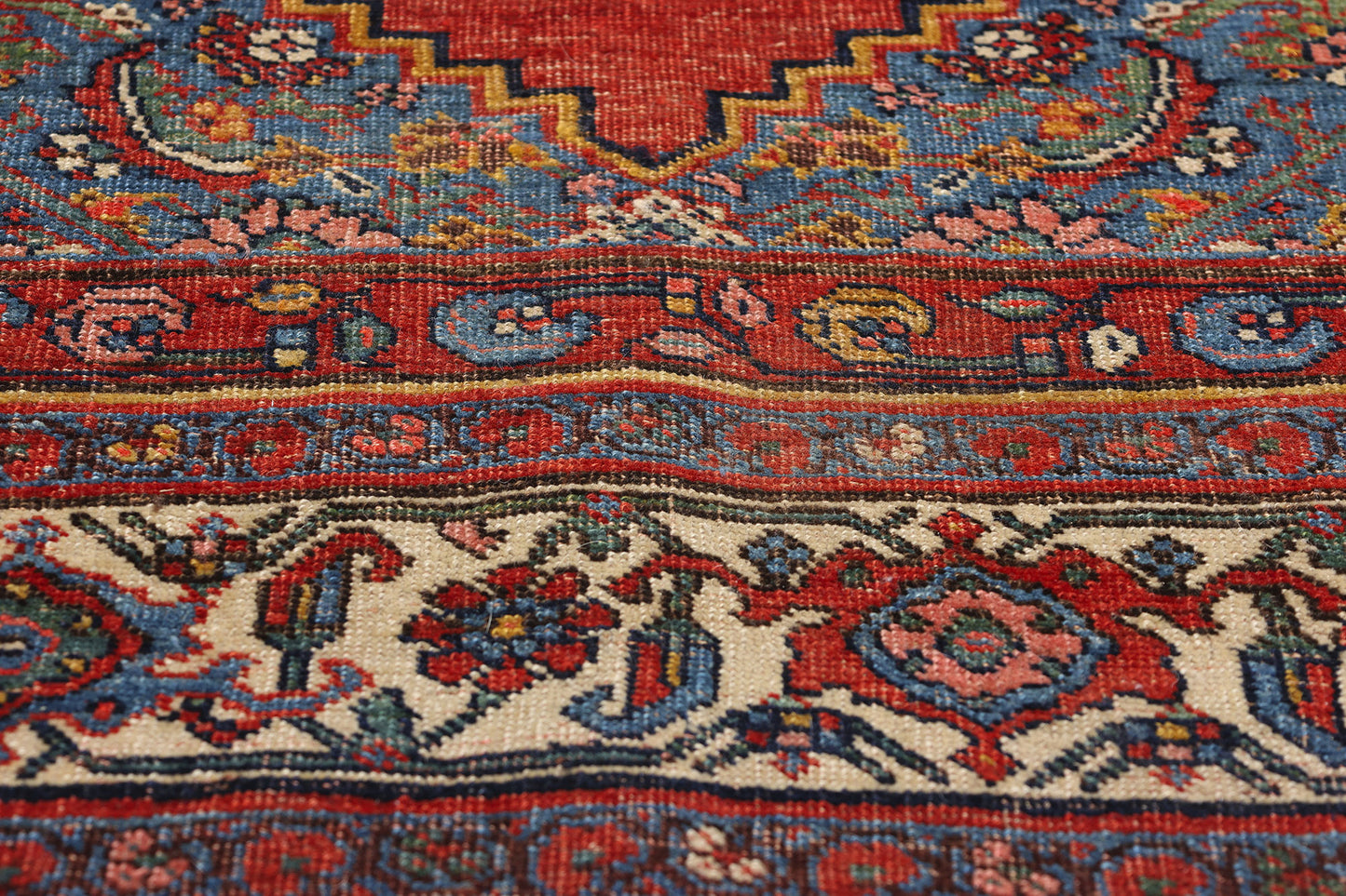 7 x 12 Antique Persian Halvai Bijar Rug 79080
