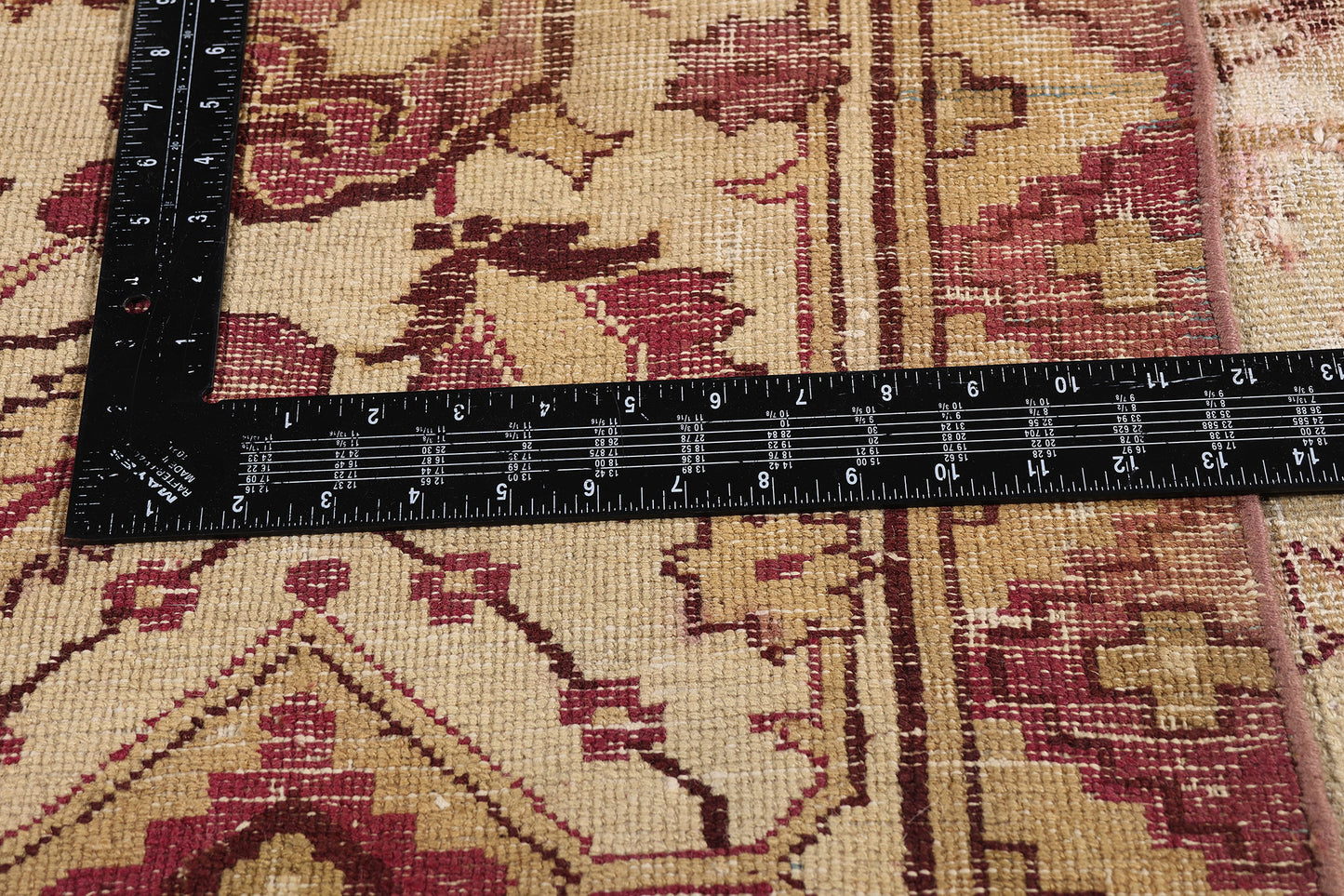 11 x 14 Beige Antique Indian Agra Rug 74351