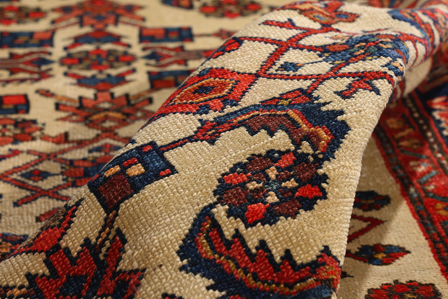 5 x 6 Ivory Antique Persian Malayer Rug 79307