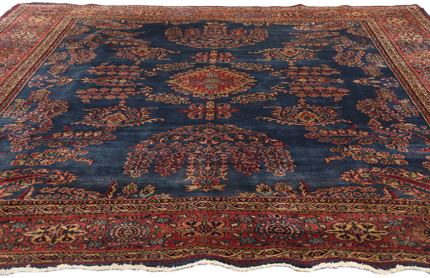 8 x 9 Vintage Indian Sarouk Rug 79006