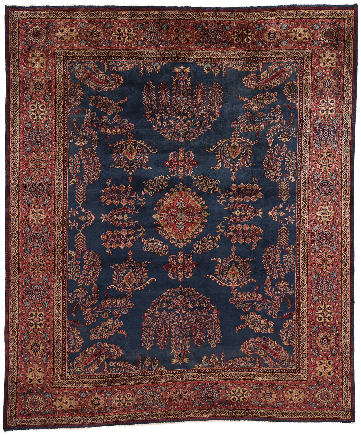 8 x 9 Vintage Indian Sarouk Rug 79006