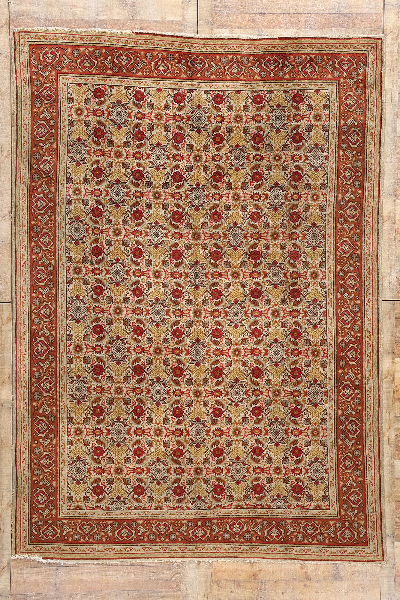 8 x 11 Antique Turkish Oushak Rug 79086