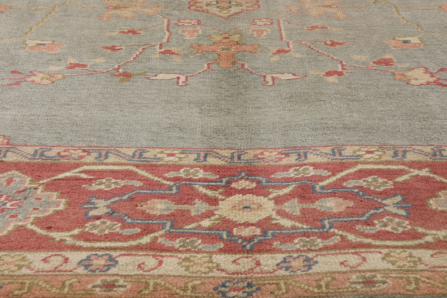 8 x 11 Antique Turkish Oushak Rug 77357